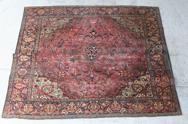 Appraisal: Antique Persian Feraghan Sarouk hand loomed rug fine intricate weaving