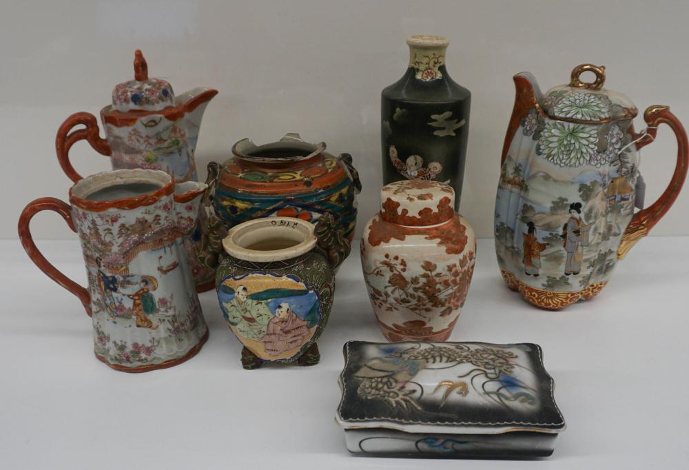 Appraisal: COLLECTION OF EIGHT JAPANESE KUTANI AND OTHER CERAMIC TABLE ARTICLES