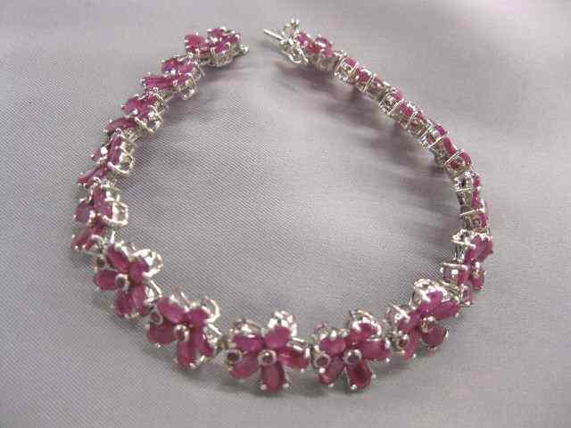 Appraisal: Ruby Bracelet oval and round gems totaling carats in k