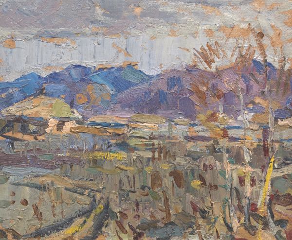 Appraisal: AMERICAN SCHOOL TH CENTURY x Blue Mountain Oil on board