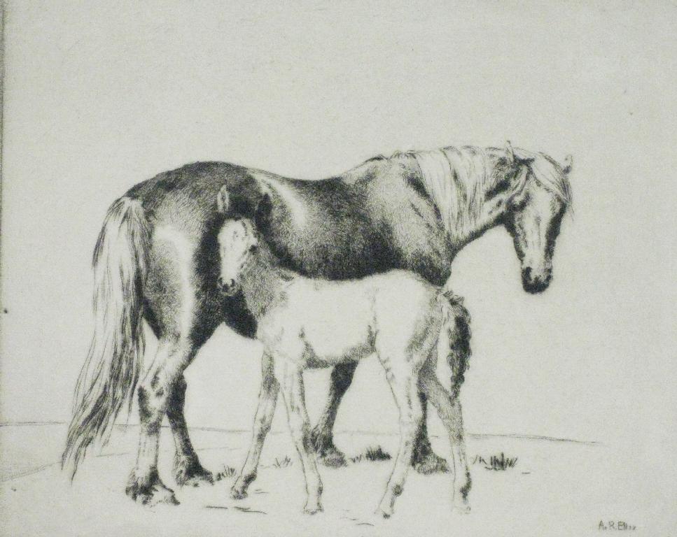 Appraisal: ALINE R ELLIS Exh - A Mare and Foal original