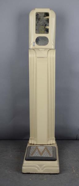 Appraisal: Coin-Op Mills Trylon Porcelain Floor Model Scale This ivory porcelain