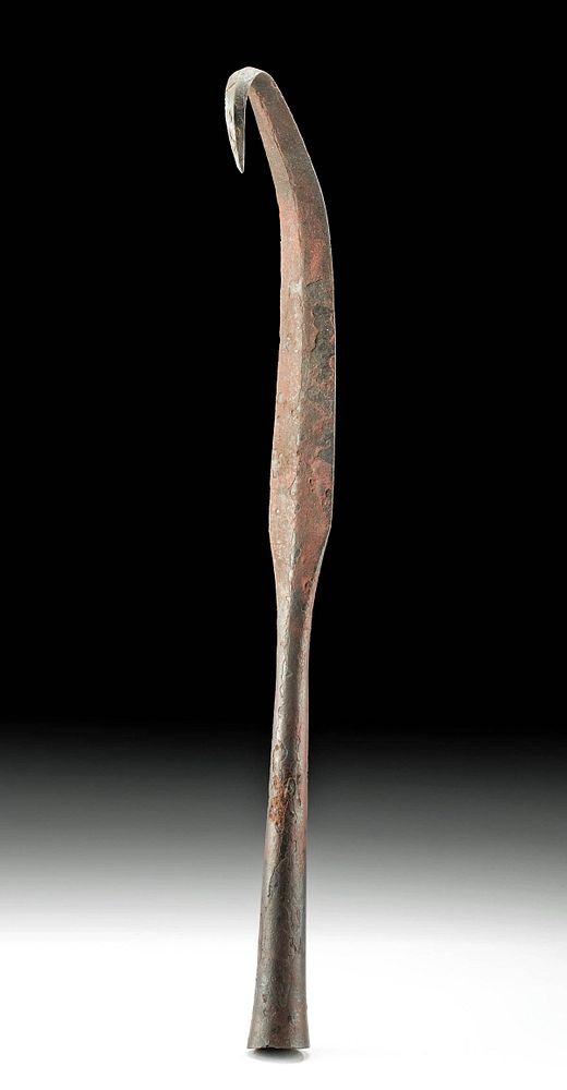 Appraisal: th C Viking Iron Spear Tip w Bent Tip Northern