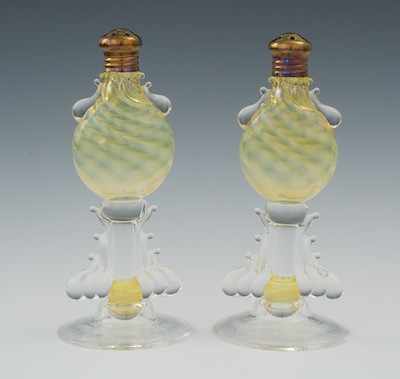 Appraisal: Pair of Venetian Style Salt Pepper Shakers By Gazelle Glass