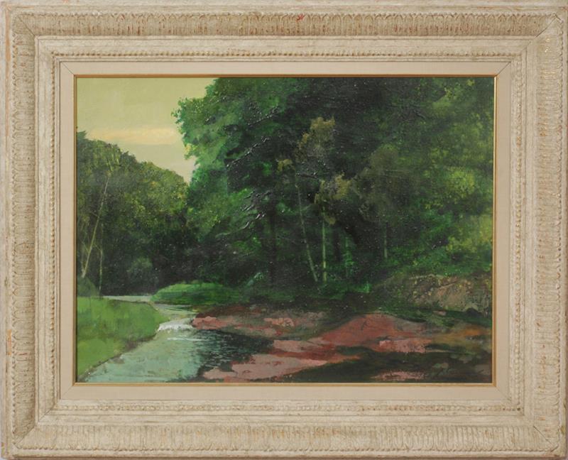 Appraisal: Charles T Coiner - By a Small Stream Oil on