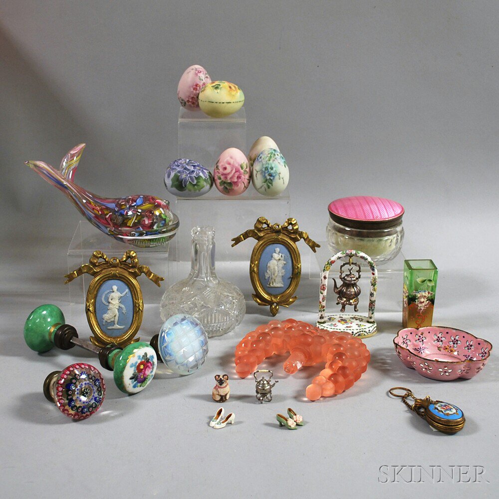 Appraisal: Approximately Twenty-two Small Decorative Items including a colorless glass covered