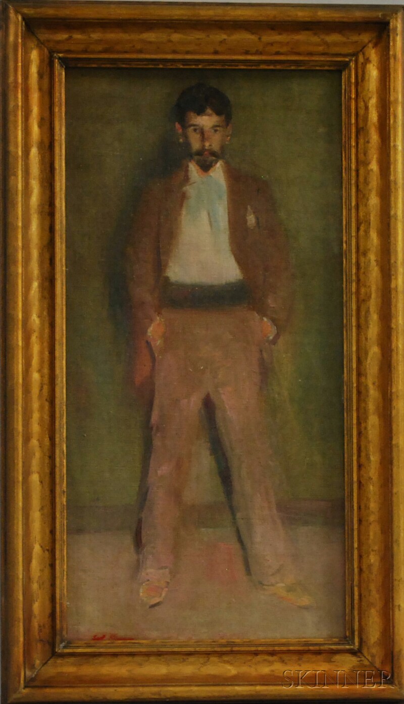 Appraisal: American School th th Century Portrait of a Standing Man