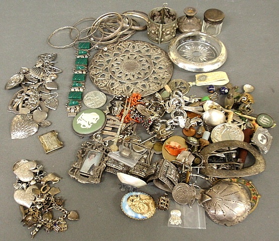 Appraisal: - Large group of sterling and Mexican silver silverplate etc