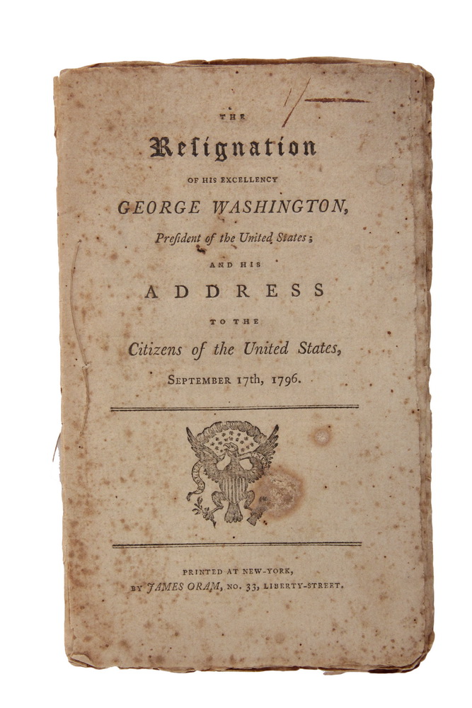 Appraisal: RARE AMERICAN POLITICAL PAMPHLET - The Resignation of His Excellency