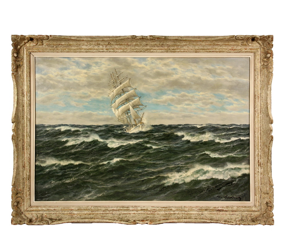 Appraisal: PATRICK VON KALCKREUTH Gemany - - White Hulled Sailing Ship