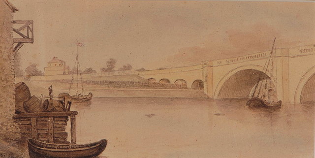 Appraisal: ATTRIBUTED TO PAUL SANDBY - Asgill House Richmond Bridge signed