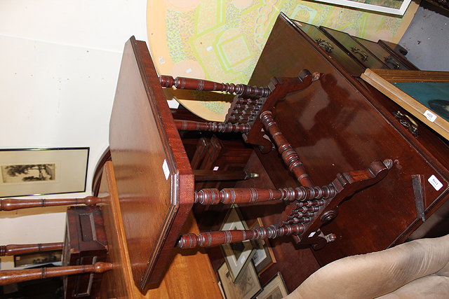 Appraisal: A VICTORIAN MAHOGANY RECTANGULAR OCCASIONAL TABLE on turned legs and