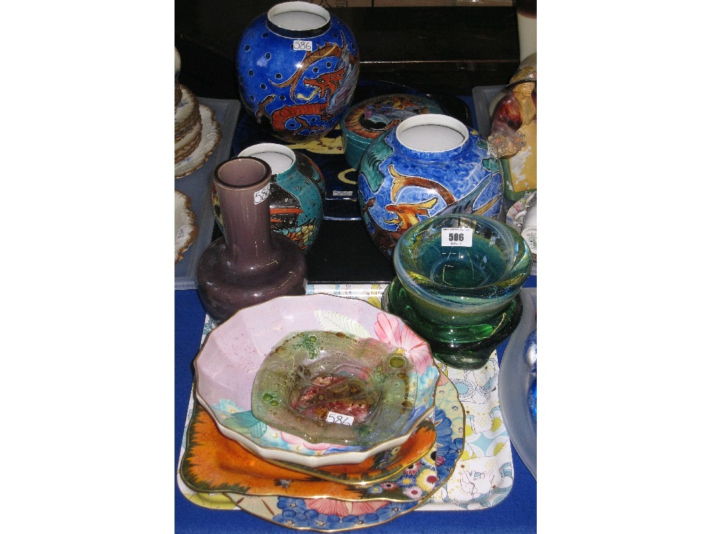 Appraisal: Lot comprising two trays of assorted ceramics and glass -