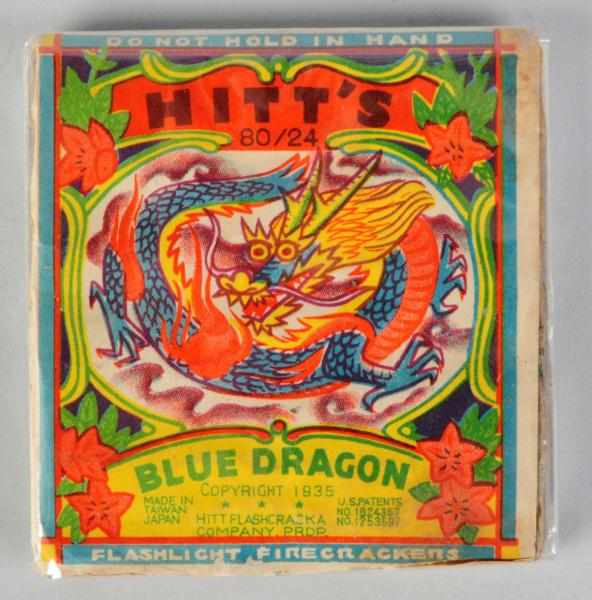 Appraisal: Hitt's Blue Dragon -Pack Firecrackers Class May be the only