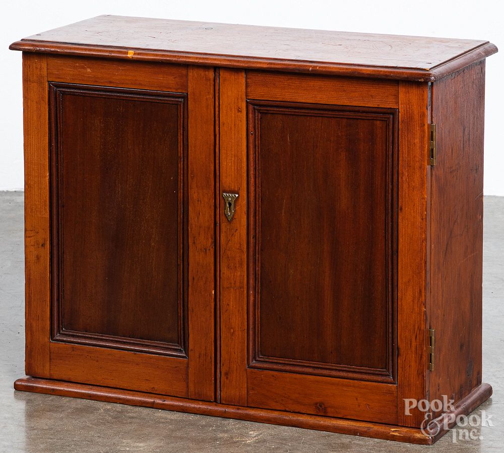 Appraisal: Pine table top cabinet th c Pine table top cabinet