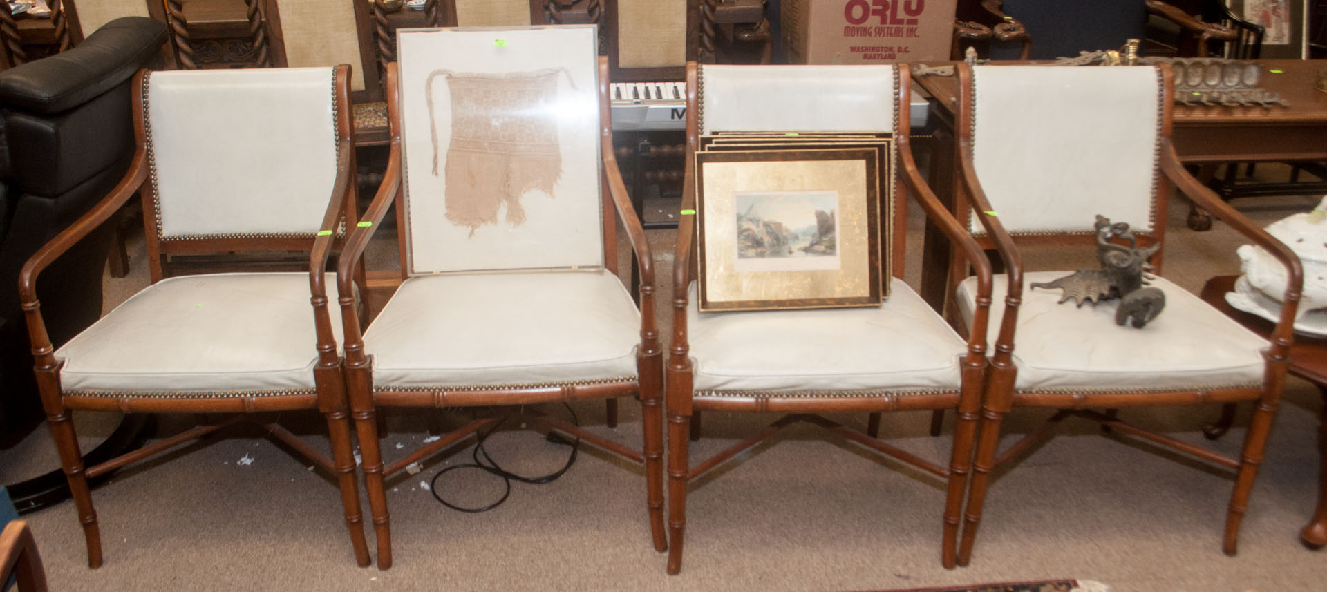 Appraisal: Set of four Hickory Chair Company armchairs