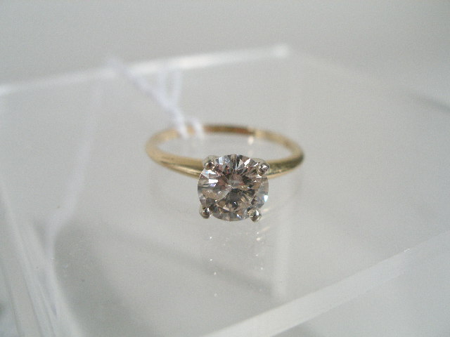 Appraisal: Engagement Ring w approximately ct solitaire diamond brilliant cut prong