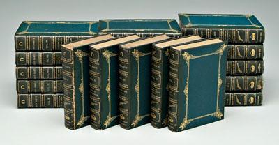 Appraisal: The Writings of Bret Harte volumes blue green morocco leather