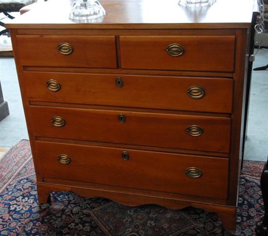 Appraisal: A th C Cherry Chest of Drawers with dovetailed construction