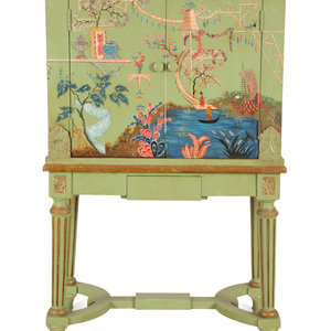 Appraisal: A Louis XVI Style Painted and Parcel Gilt Chinoiserie Decorated