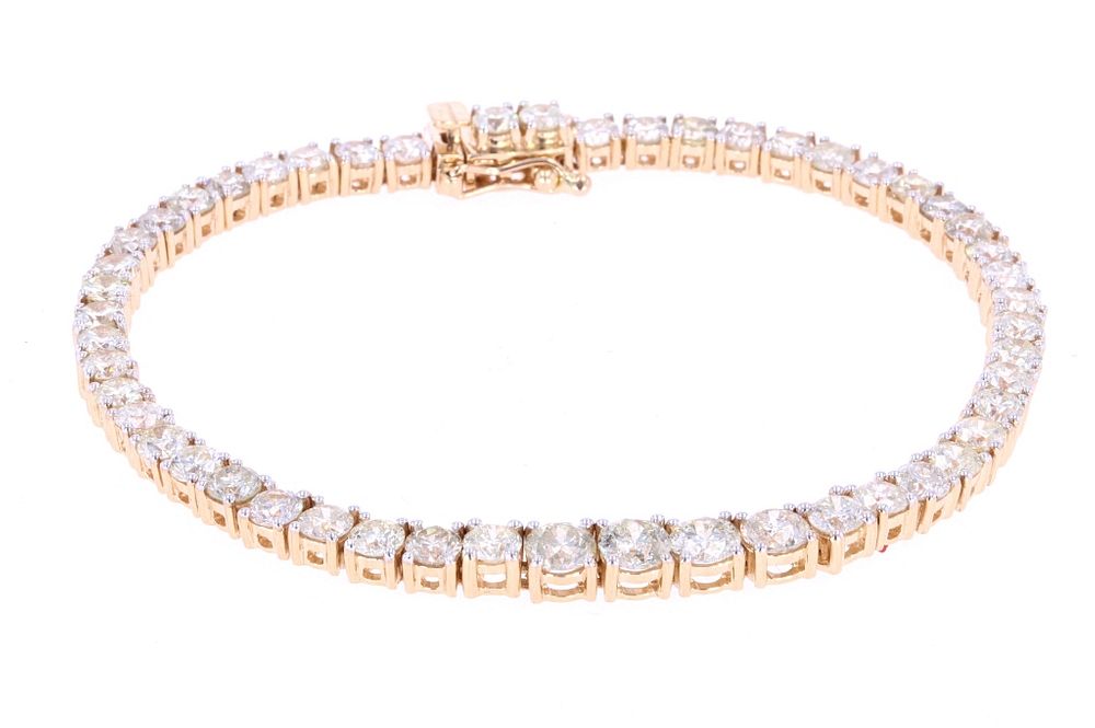 Appraisal: Outstanding Diamond k Gold Tennis Bracelet Featured in this lot