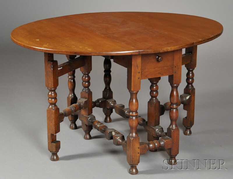 Appraisal: Small Cherry and Maple Gate-leg Table possibly Connecticut early th