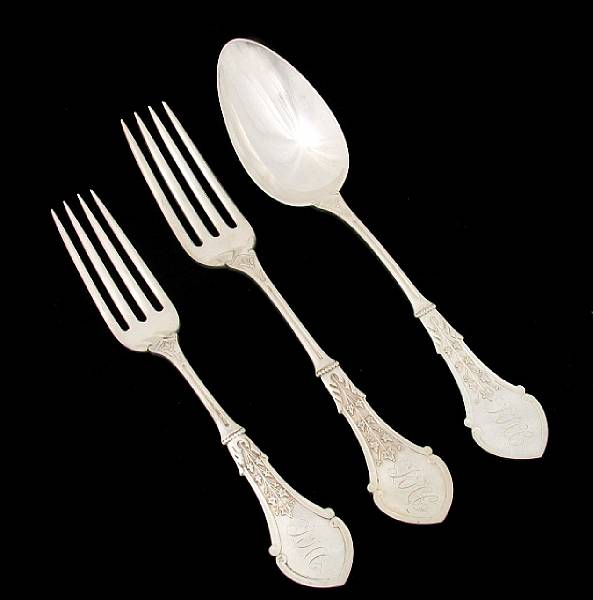 Appraisal: A silver partial flatware setKohler amp Ritter San Francisco CAAlameda