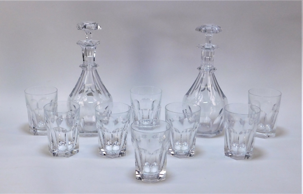 Appraisal: PR BACCARAT HARCOURT LIQUOR DECANTERS ROCK GLASS France th CenturyFrom