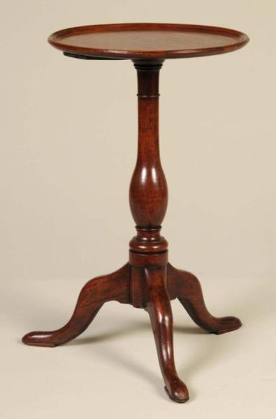 Appraisal: Queen Anne Mahogany Dish Top Candle Stand Description Mid th