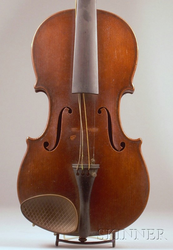 Appraisal: German Violin c labeled ANTONIUS STRADIVARIUS length of two-piece back