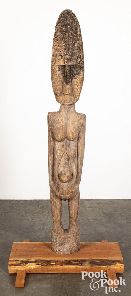 Appraisal: Timor carved wood guardian figure Timor carved wood guardian figure