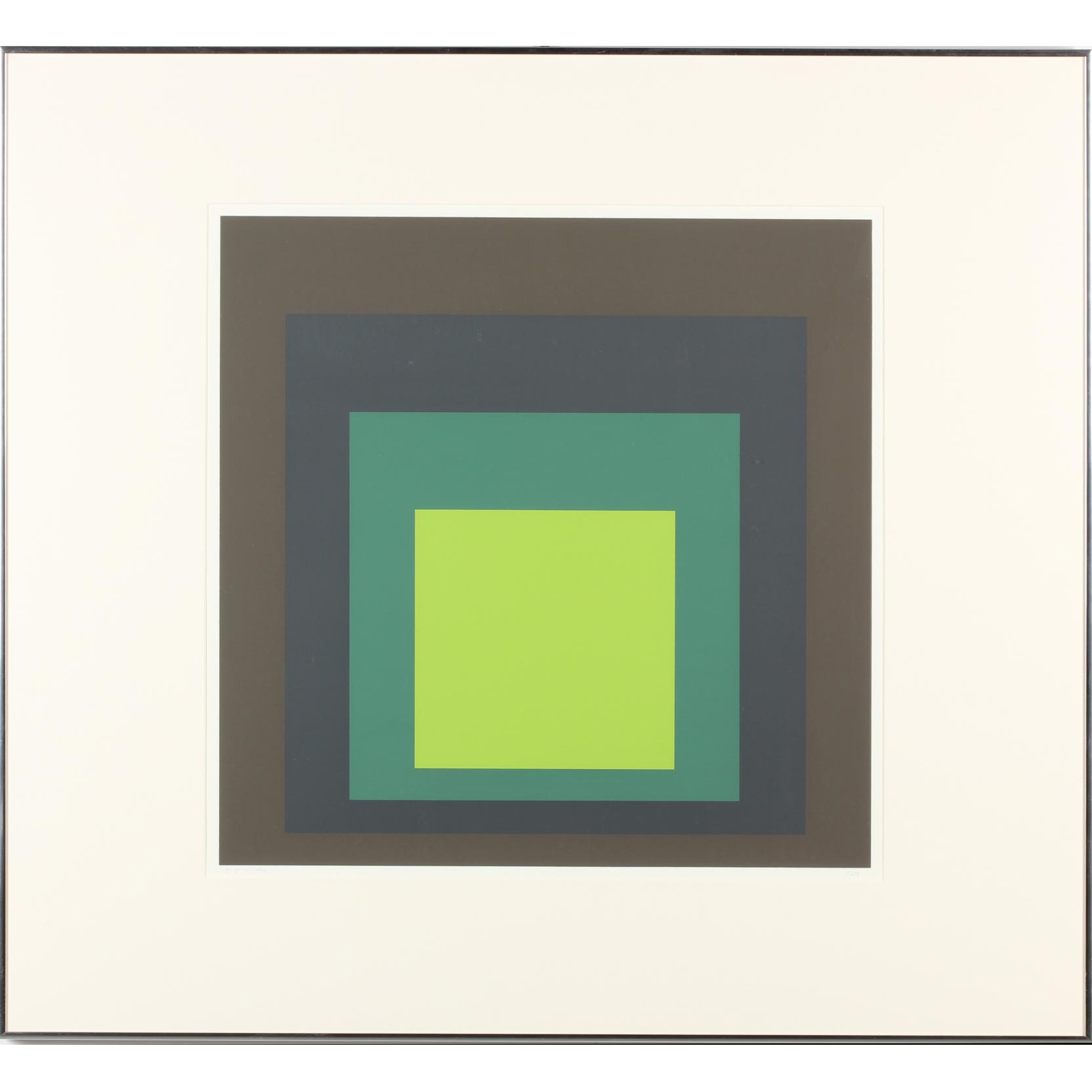 Appraisal: Josef Albers - I - S k screenprint in colors