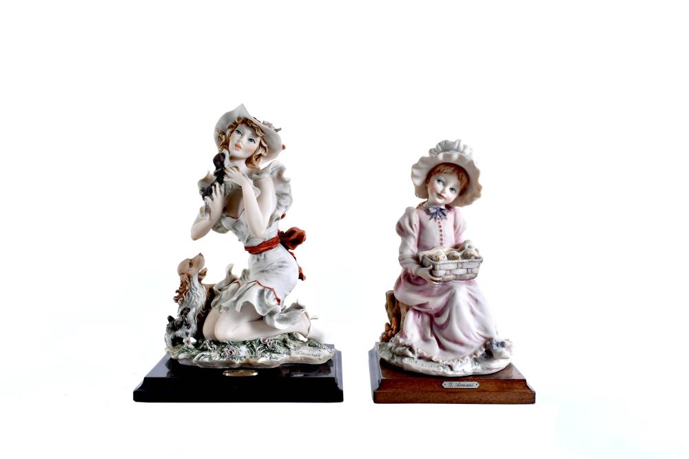 Appraisal: TWO GIUSEPPE ARMANI YOUNG GIRLSMade For Capodimonte marked One with