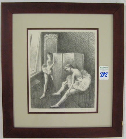 Appraisal: MOSES SOYER ORIGINAL LITHOGRAPH New York N Y - Study