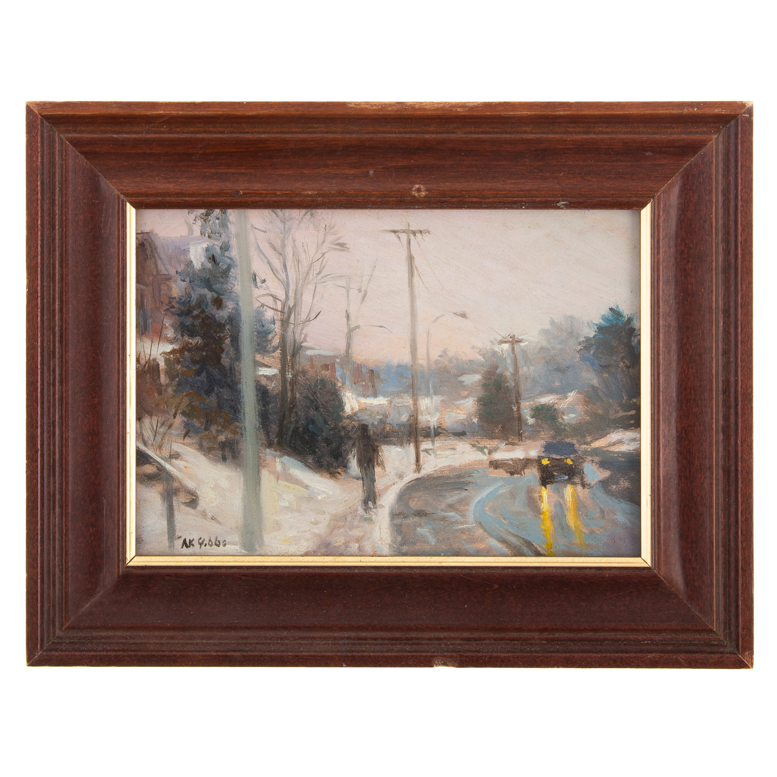 Appraisal: NATHANIEL K GIBBS SNOW STORM OIL American - Oil on