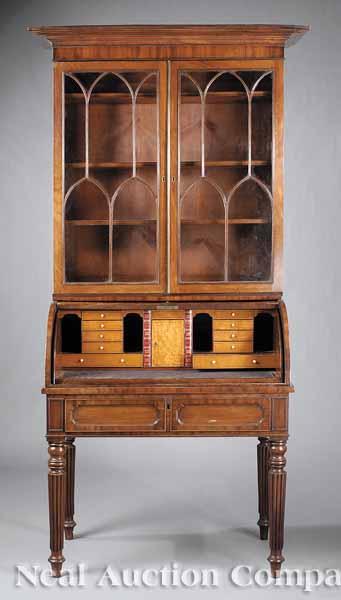 Appraisal: A Regency Mahogany Secretary Bookcase early th c in the