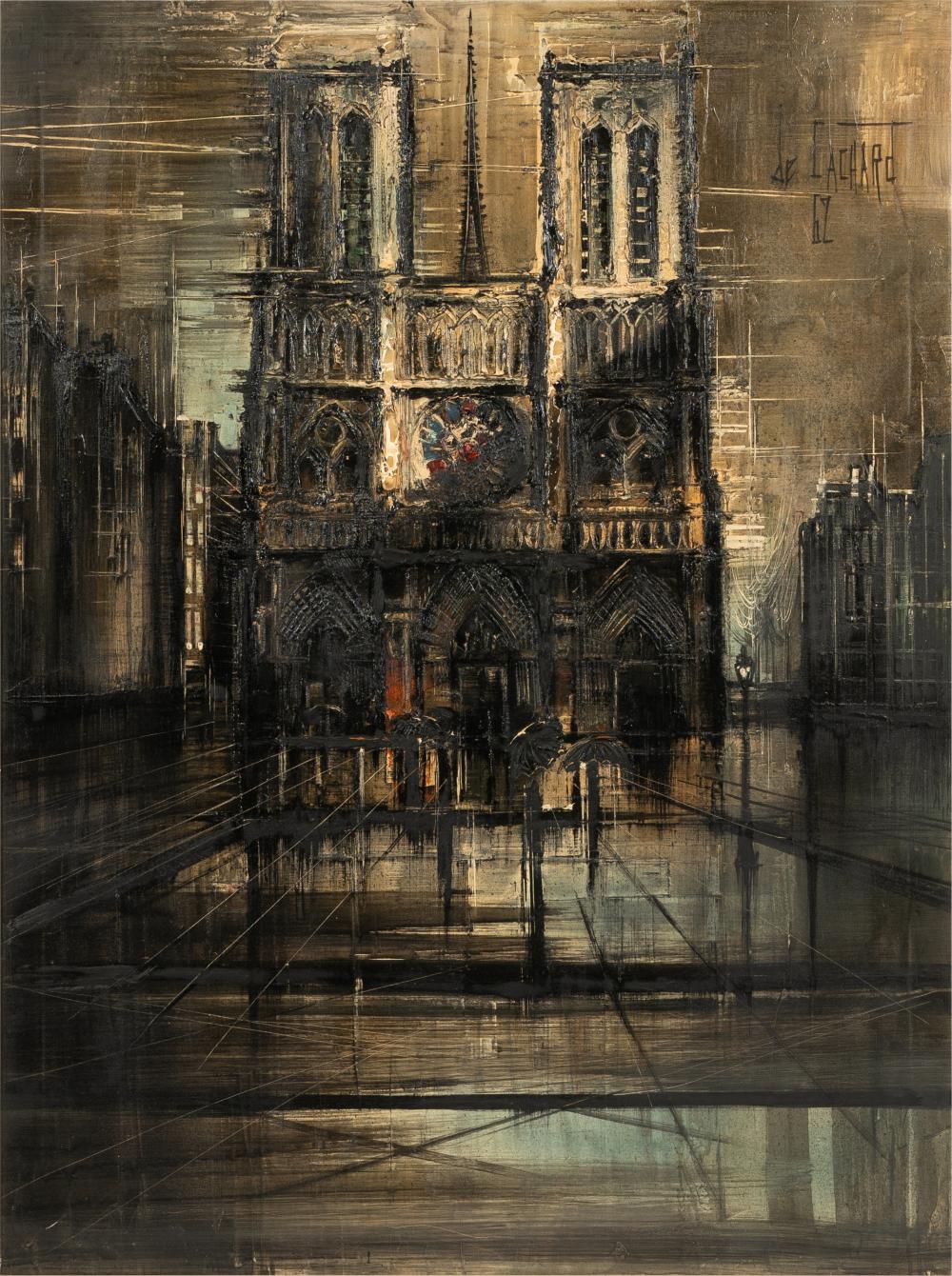 Appraisal: REGIS DE BOUVIER DE CACHARD B NOTRE DAME oil on