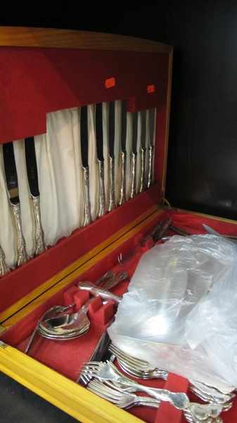 Appraisal: BOXED RODD SILVER PLATE CUTLERY SET AND ADDITIONAL LOOSE CUTLERY