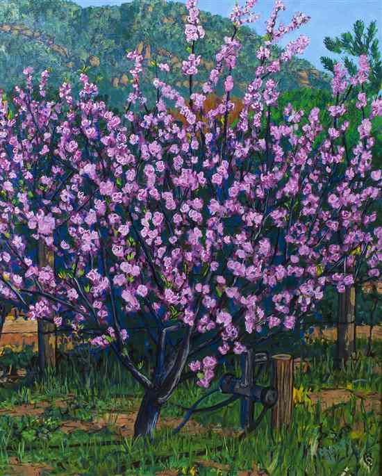 Appraisal: Robert Christy American th century Peach Tree Irrigation Tree oil