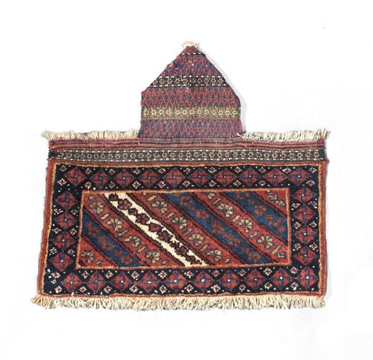 Appraisal: SOUTH PERSIAN SALT BAGFACE LATE NINETEENTH CENTURY Having a polychrome