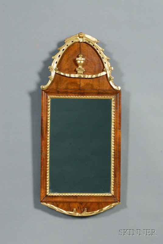 Appraisal: Rococo Walnut and Gilt-gesso Mirror northern Europe late th century