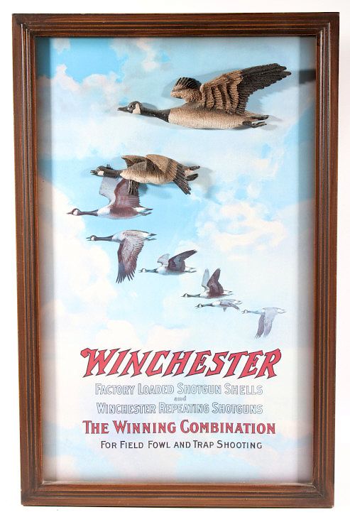 Appraisal: Winchester D Goose Advertising Sign Included in this lot we