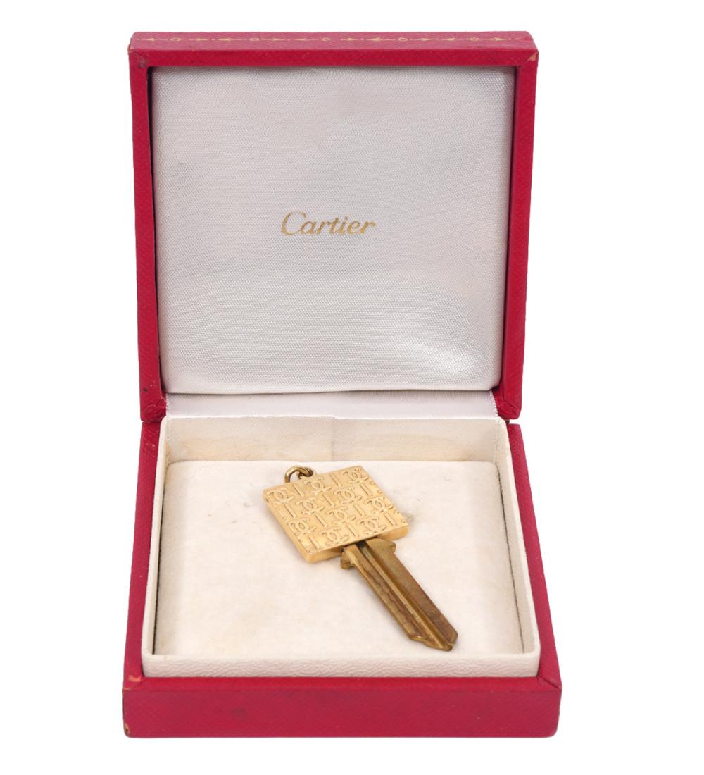 Appraisal: CARTIER K GOLD SIGNED KEY PENDANT K yellow gold signed