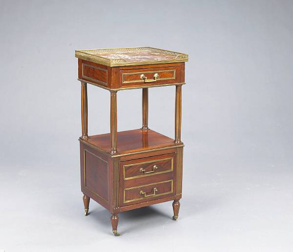 Appraisal: A Louis XVI style gilt bronze mounted mahogany table de