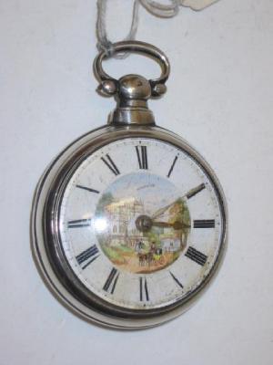 Appraisal: A SILVER PAIR CASE VERGE POCKET WATCH by Richard Kevitt