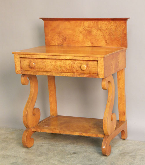 Appraisal: Pennsylvania empire curly maple washstand h l