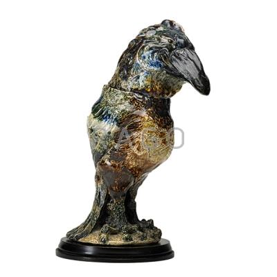 Appraisal: ROBERT W MARTIN - MARTIN BROTHERS Tall glazed stoneware bird