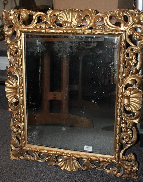 Appraisal: A VICTORIAN FLORENTINE STYLE PLASTER MIRROR cm x cm