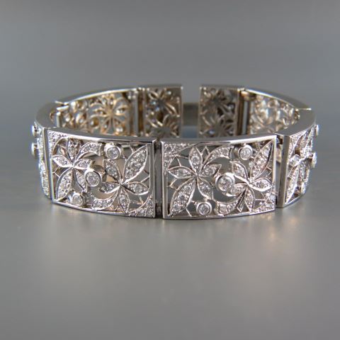 Appraisal: Diamond Bracelet round diamonds totaling carats in k white gold