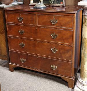 Appraisal: George III mahogany chest George III mahogany chest circa having